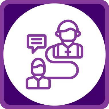 İnsanların simgesi olan konuşma balonu, vektör illüstrasyonu