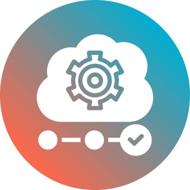 bulut hesaplama vektörü simgesi