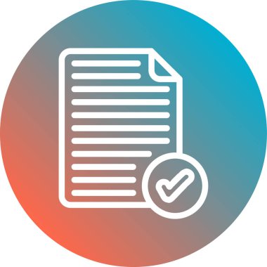 Soyut arkaplanda kontrol listesi simgesi izole edildi