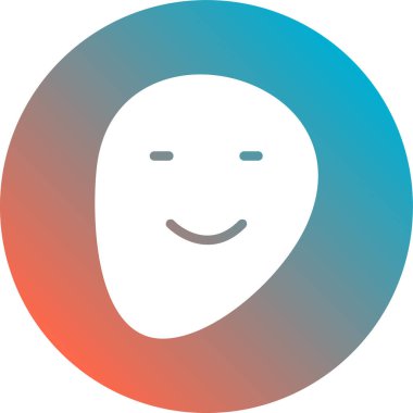 Yüz. Web simgesi basit illüstrasyon