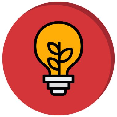 Ampul. Web simgesi vektör illüstrasyonu