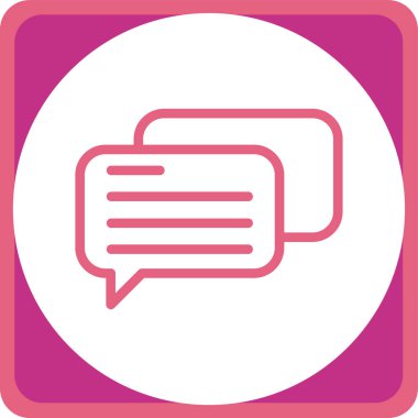 konuşma kabarcıklar simge vektör çizim