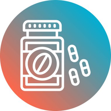 Bir hap simgesinin vektör illüstrasyonu