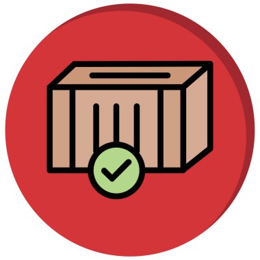 Teslimat. Web simgesi basit illüstrasyon