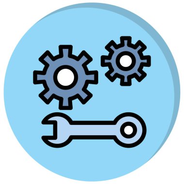 Dişliler. Web simgesi basit tasarım