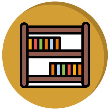 kütüphane simgesi. vektör illüstrasyonu