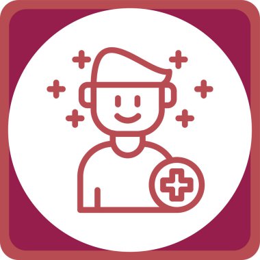 tıbbi sigorta simgesi, vektör illüstrasyonu