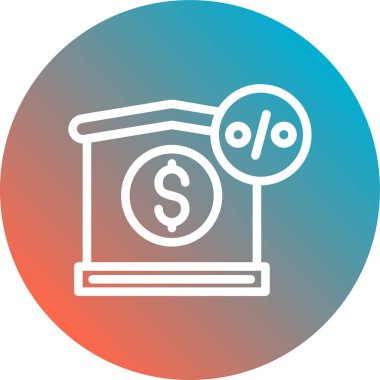 Bir dolar işaretinin vektör illüstrasyonu