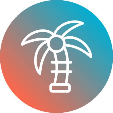 Palmiye ağaçları vektör simgesi tasarımı