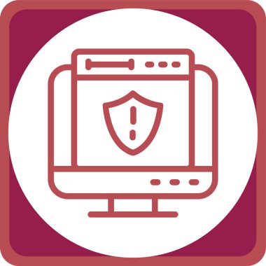 Bir kalkan simgesinin vektör illüstrasyonu