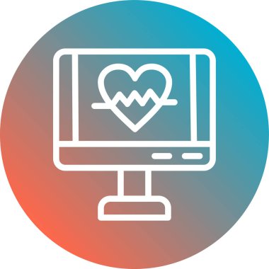 Kalp ikonu vektör illüstrasyonu