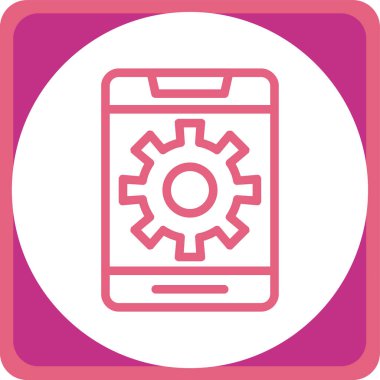 cep telefonu vektör simgesi. biçim düz sembol, yuvarlak tuş, yuvarlak açılar, beyaz arkaplan