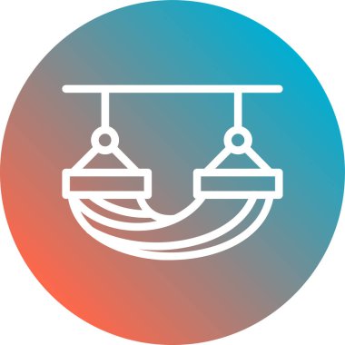 Yüzme havuzu çizgisi simgesi, vektör illüstrasyonu