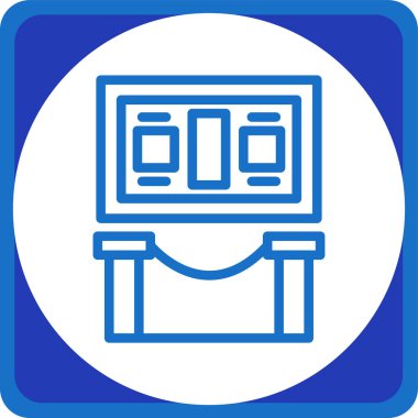 ATM 'de. Web simgesi basit illüstrasyon