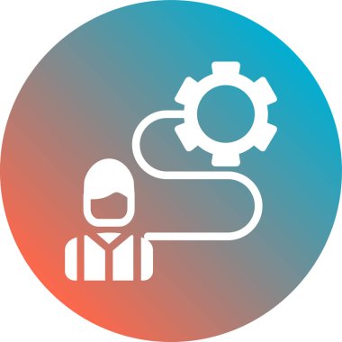 İş yönetimi ikonu. vektör illüstrasyonu