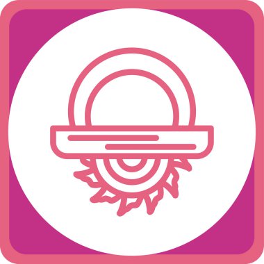 Tek bir izole simgenin vektör illüstrasyonu