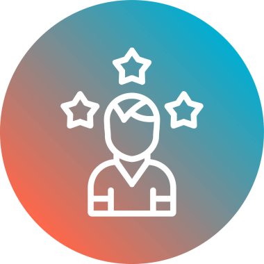 İnsan simgesi şeklinde bir insan yıldızının vektör çizimi