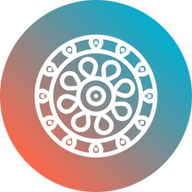 Bir çember simgesinin vektör illüstrasyonu