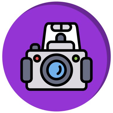 kamera simgesi vektör illüstrasyonu