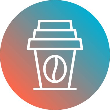 kahve ikonu vektör illüstrasyonu