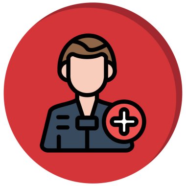 Çapraz işaret simgesine sahip avatar kişi, satır tasarımı