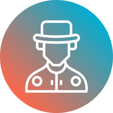 Şapkalı bir adamın vektör çizimi