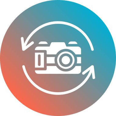 Kamera. Web simgesi basit illüstrasyon