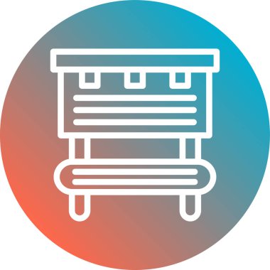 Yedek kulübesi Web simgesi basit illüstrasyon