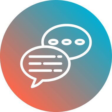 Sohbet simgesinin vektör illüstrasyonu