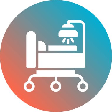 Hastane yatak vektör simgesi