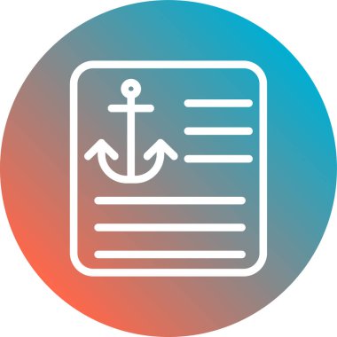 Çapa simgesi soyut arkaplanda izole edildi