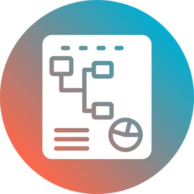 iş belgesi düz ikon vektör çizimi