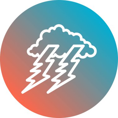 vektör gök gürültüsü resimleme