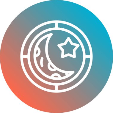 Ay ikonu vektör illüstrasyonu