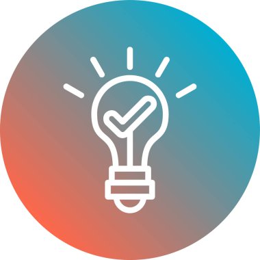 Ampul simgesinin vektör illüstrasyonu