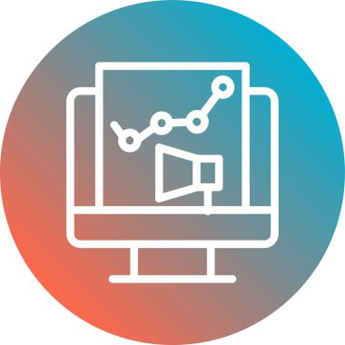 Veri analizi. Web simgesi basit illüstrasyon