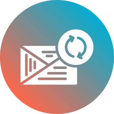 E- posta Vektörü Glyph Simgesi Tasarımı