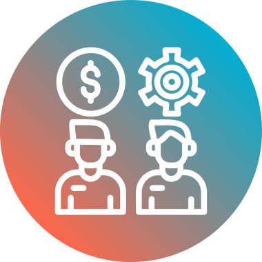 takım çalışması düz vektör simgesi