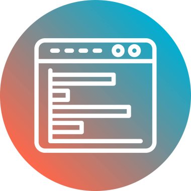 Gölgesi olan bir tarayıcı penceresinin vektör simgesi