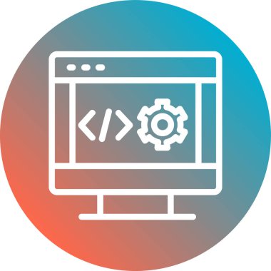 Simge vektör illüstrasyonu programlanıyor