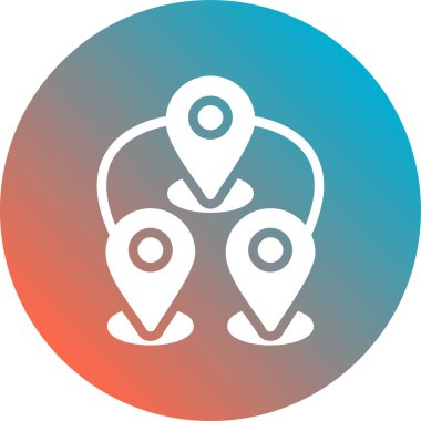 Vektör konumu simge illüstrasyonu