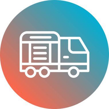 Kamyon düz simge vektör çizim