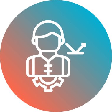 Bir kayak simgesinin vektör illüstrasyonu