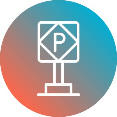 park simgesi mavi arkaplanda izole edildi.