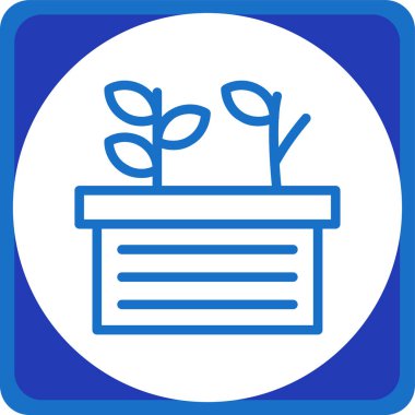 Bitki simgesinin vektör illüstrasyonu