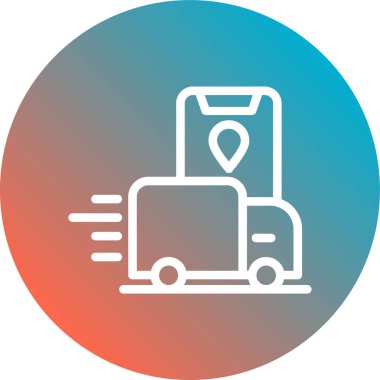 Otobüs. Web simgesi basit illüstrasyon