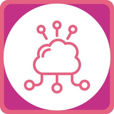 Bulut. Web simgesi basit illüstrasyon