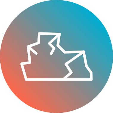 Adanın haritası olan bir haritanın vektör çizimi