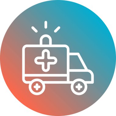 ambulans simgesi vektör illüstrasyonu