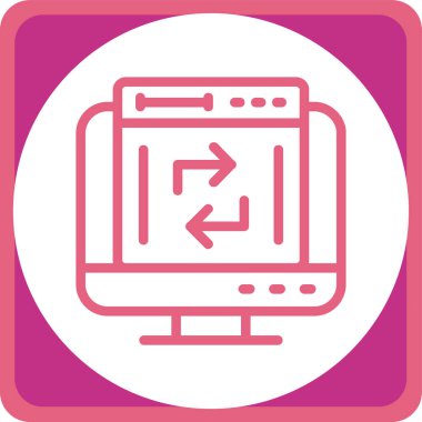 Bir web simgesinin vektör illüstrasyonu